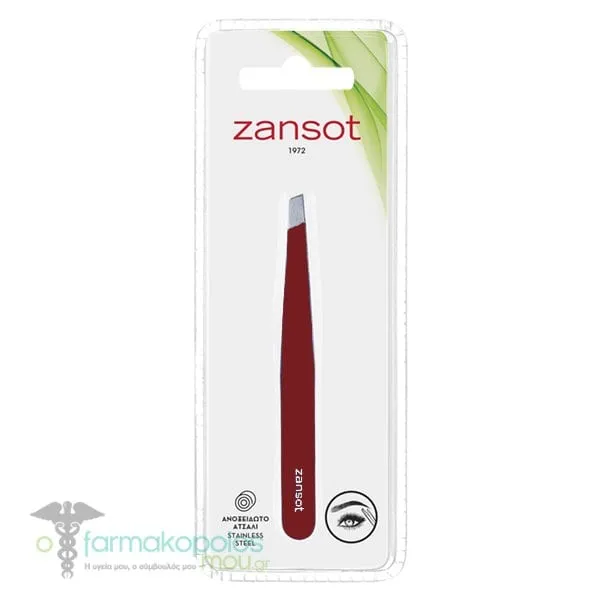 Zansot (20.532) Eyebrow Tweezers Slant, 1pc - Μπορντο