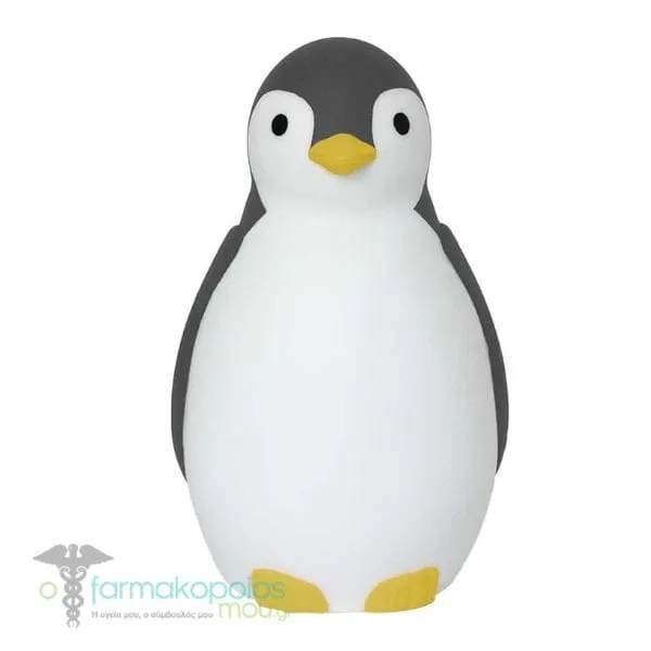 Zazu Pam The Penguin Πιγκουίνος Πολύχρωμο Ξυπνητήρι Με Ασύρματο Ηχείο, Εκμάθηση Ξυπνήματος - Ύπνου & Φωτάκι Νυκτός, 1 Τεμάχιο - Γκρί