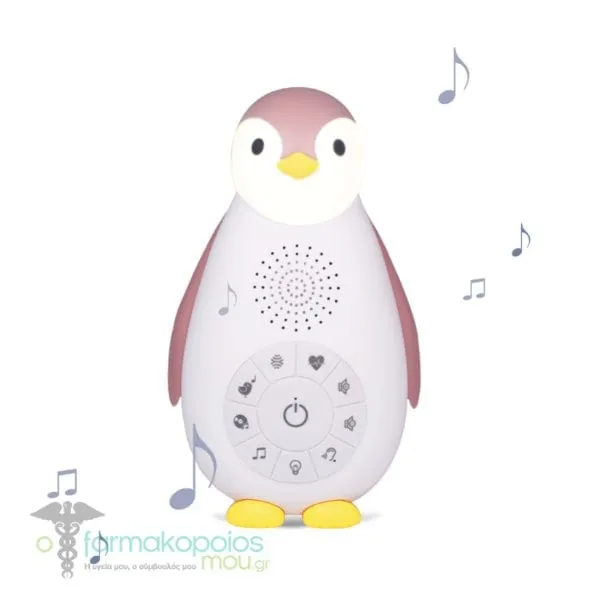 Zazu Zoe the Penguin 3 in 1 Sound Device, Night Light, Wireless Speaker 0+, 1pc - Ρόζ
