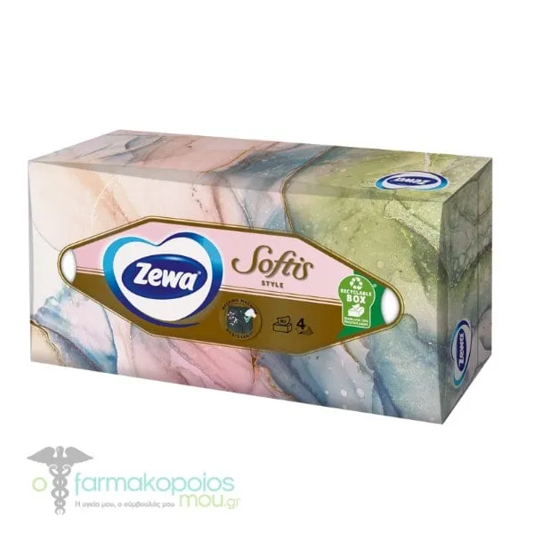 Zewa Softis Style Επιτραπέζια Χαρτομάντηλα, 80τεμ - Marble