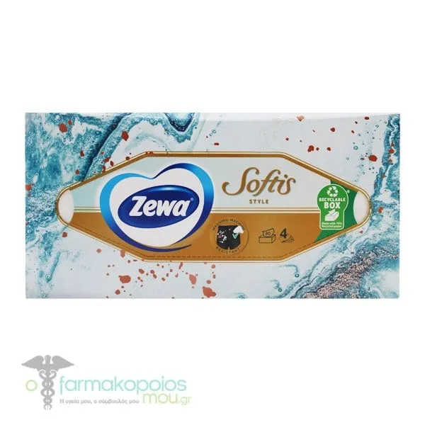 Zewa Softis Style Επιτραπέζια Χαρτομάντηλα, 80τεμ - Ocean