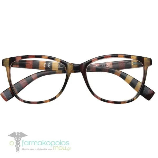 Zippo Eyewear Reading Glasses Brown Black Stripes (31Z-B28-NST), 1pc