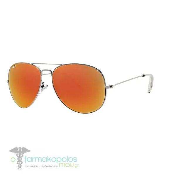 Zippo Eyewear Sunglasses Silver-Orange Lens OB36-07, 1pc