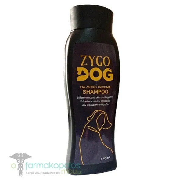 Zygo Dog Shampoo for Dogs with White Coat, 400ml