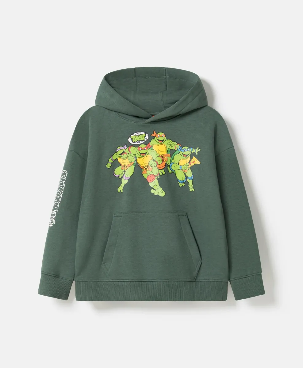 100% βαμβακερή φούτερ μπλούζα Ninja Turtles με κουκούλα για αγόρι