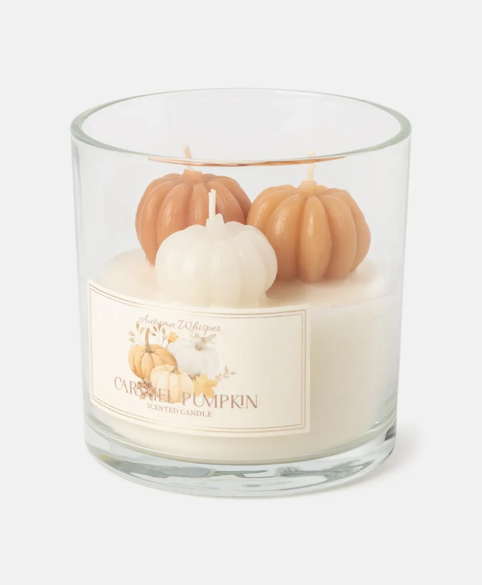 Αρωματικό κερί σε γυαλί με κολοκύθες Caramel Pumpkin