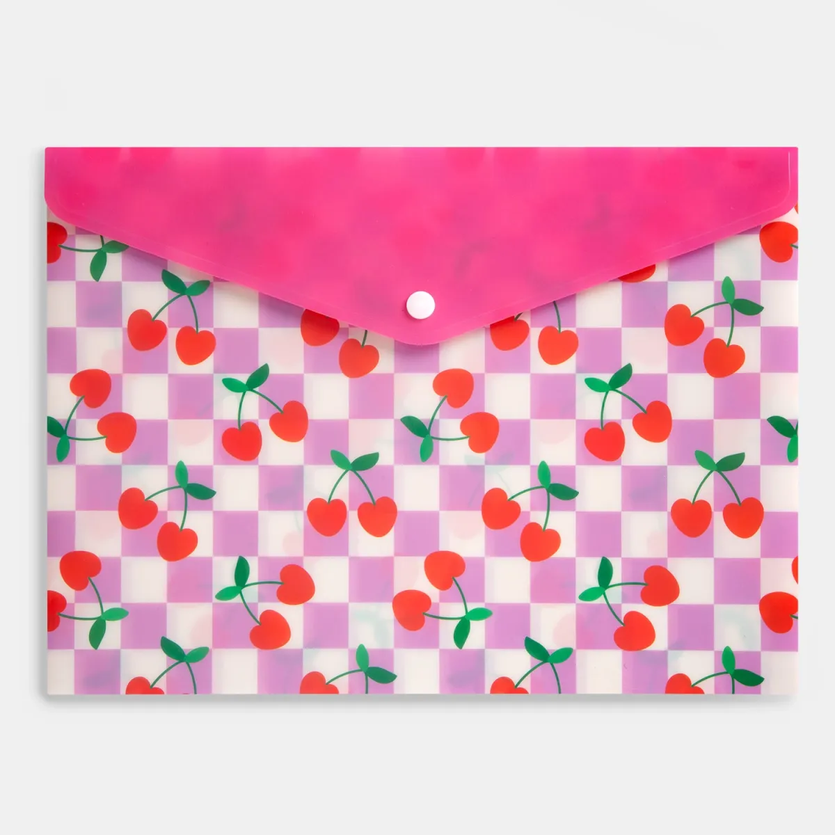 Goomby Φάκελος με Κουμπί Α4 Checkered Cherries