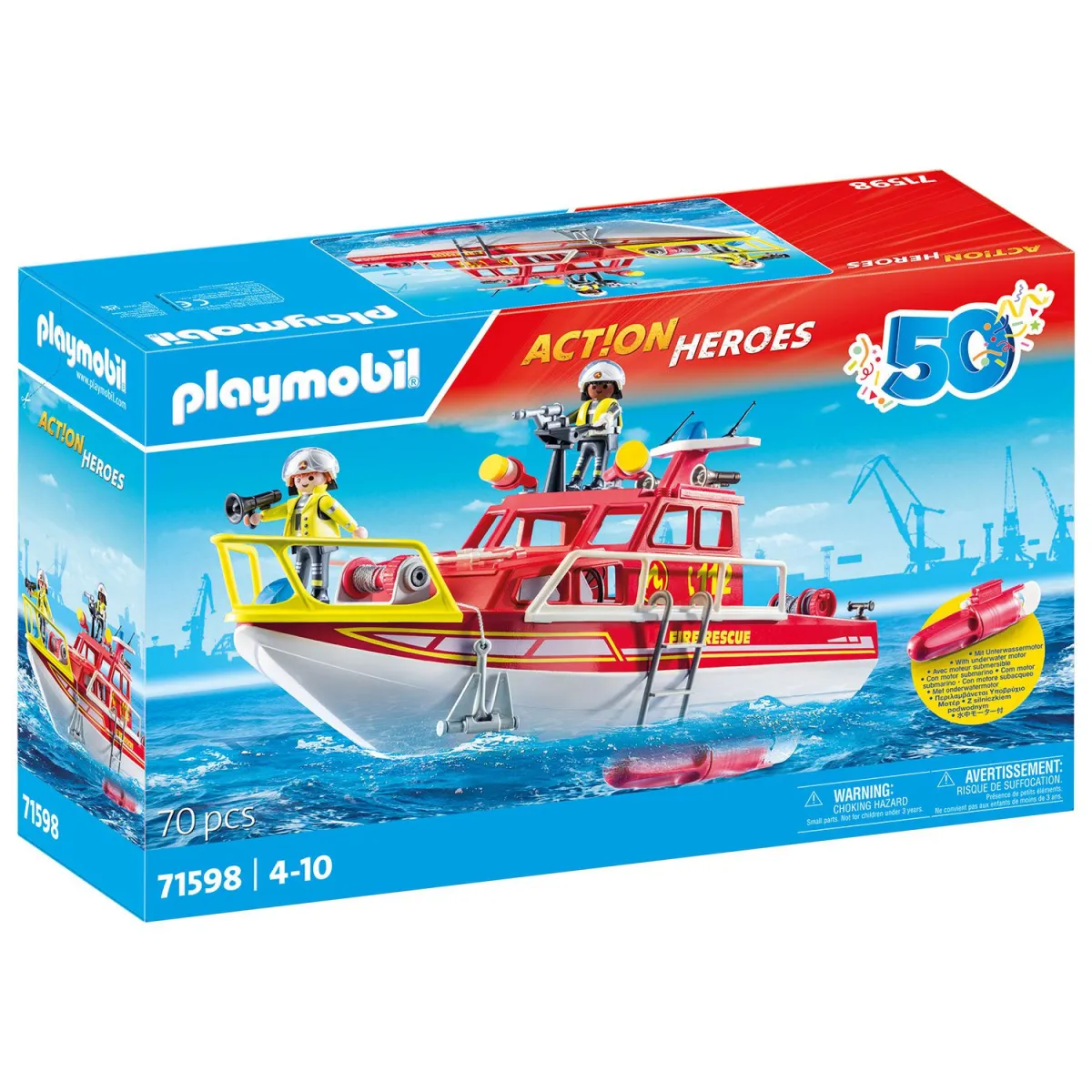 71598 Πυροσβεστικό σκάφος διάσωσης PLAYMOBIL