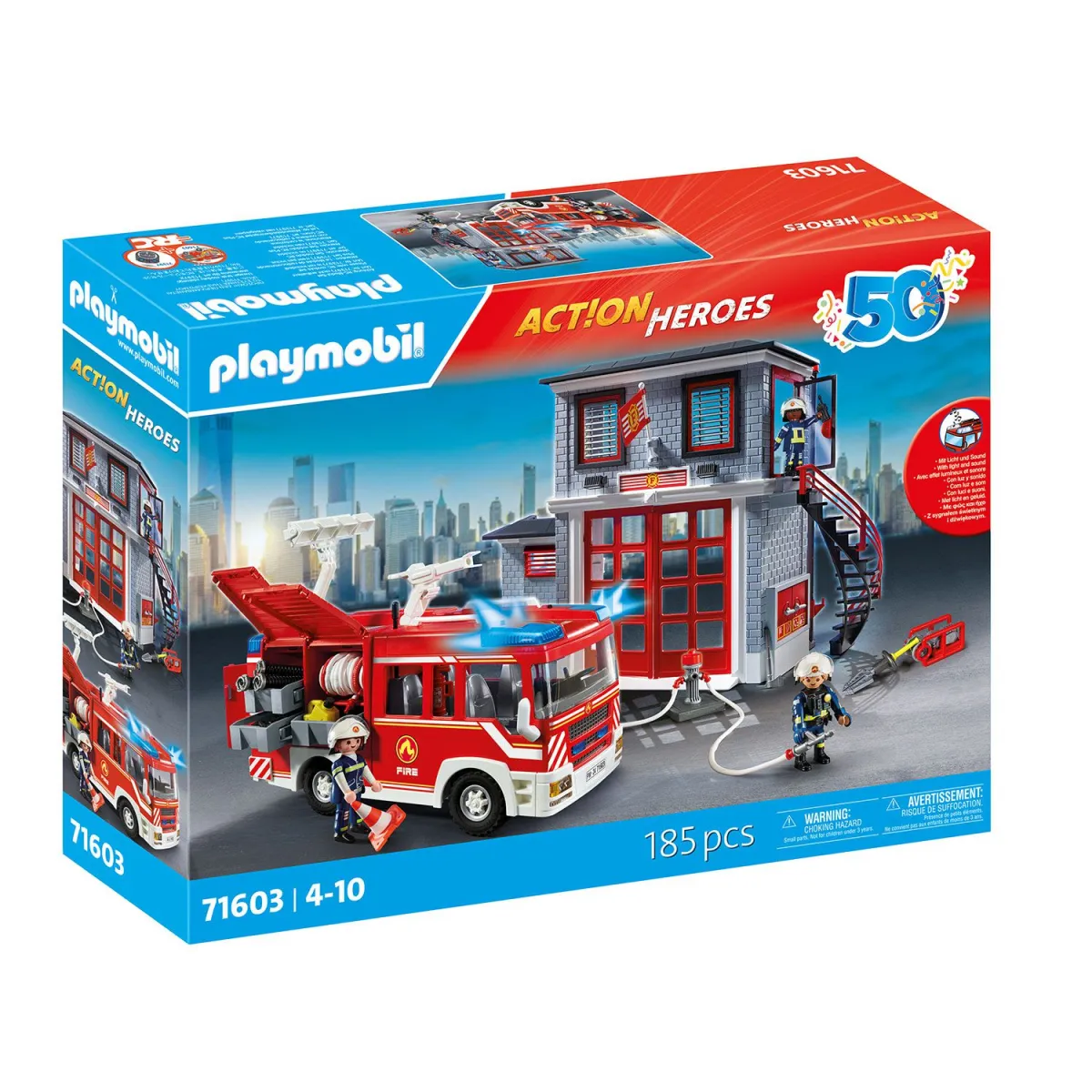 71603 Αρχηγείο και Όχημα Πυροσβεστικής PLAYMOBIL