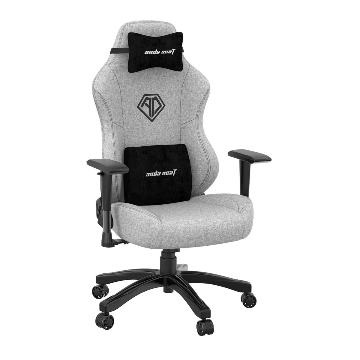 Anda Seat Καρέκλα Γραφείου Large Grey Fabric Gaming Phantom III