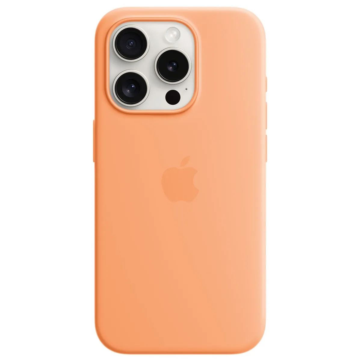 Apple iPhone 15 Pro Silicone Case Orange Sorbet