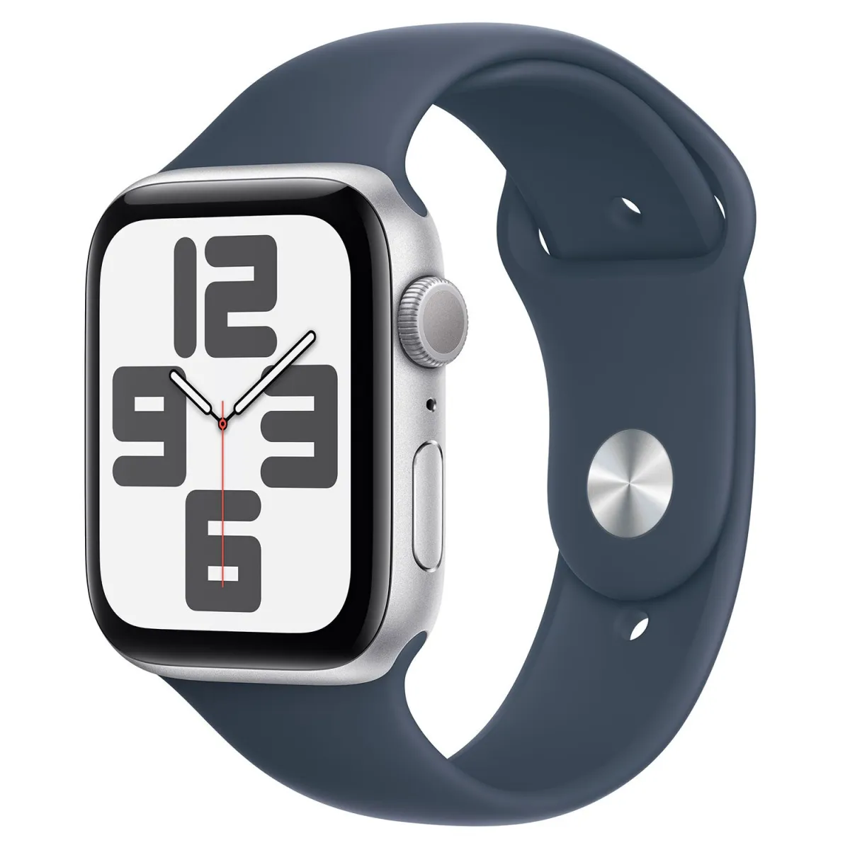 Apple Watch SE 2nd 44mm Silver Case Storm Blue SportBand M/L