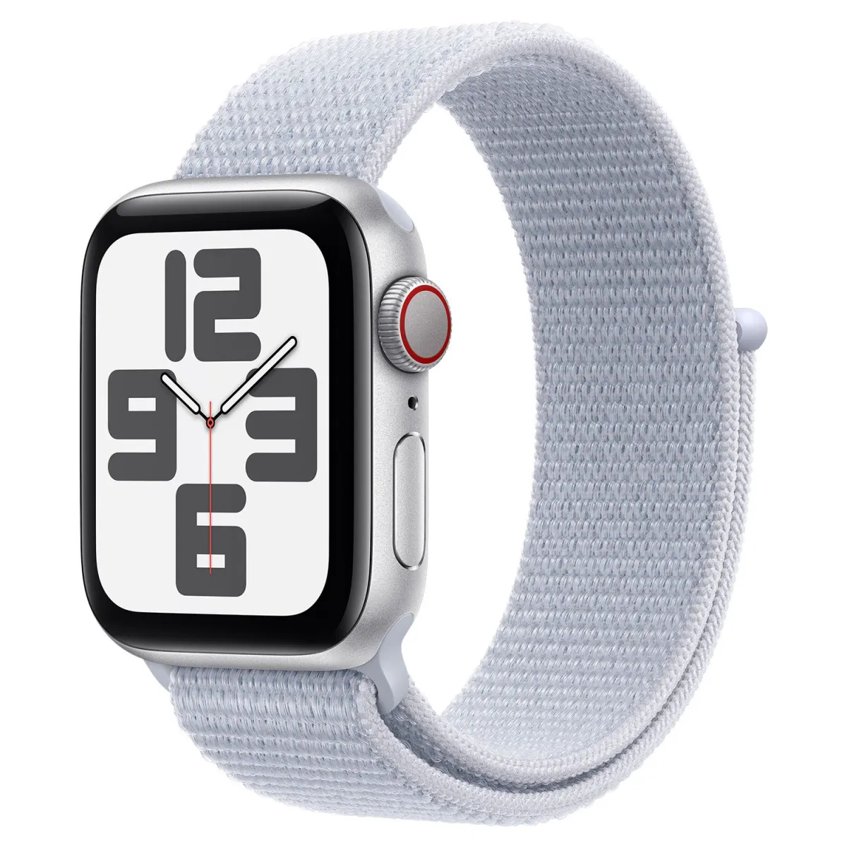 Apple Watch SE 2nd Cell 40mm Silver Aluminium με Blue Cloud Sport Loop