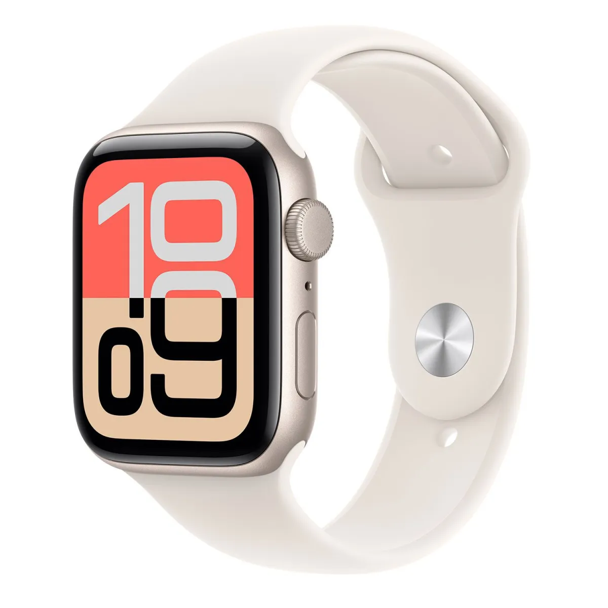 Apple Watch SE 3 44mm Starlight Case with Starlight Sport Band S/M