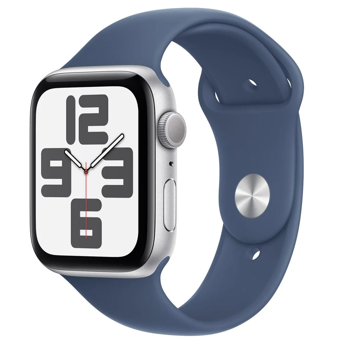 Apple Watch SE 40mm Silver Aluminium Case with Denim Sport Band S/M