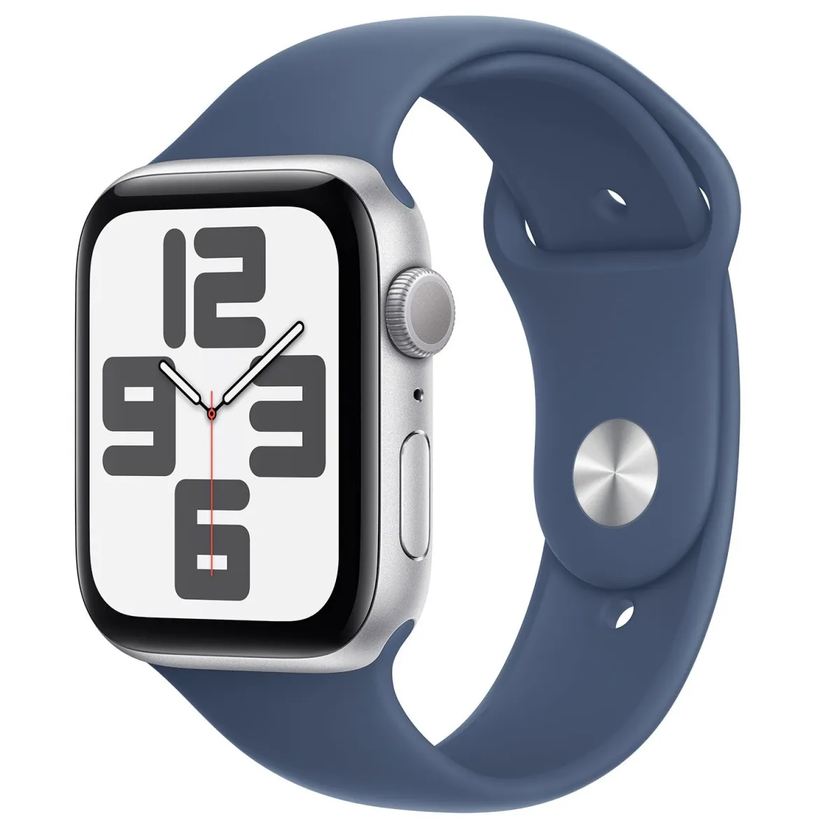Apple Watch SE 44mm Silver Aluminium Case with Denim Sport Band M/L