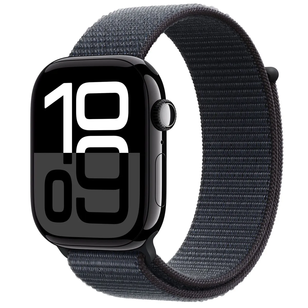 Apple Watch Series 10 42mm Jet Black Aluminum Case with Ink Sport Loop