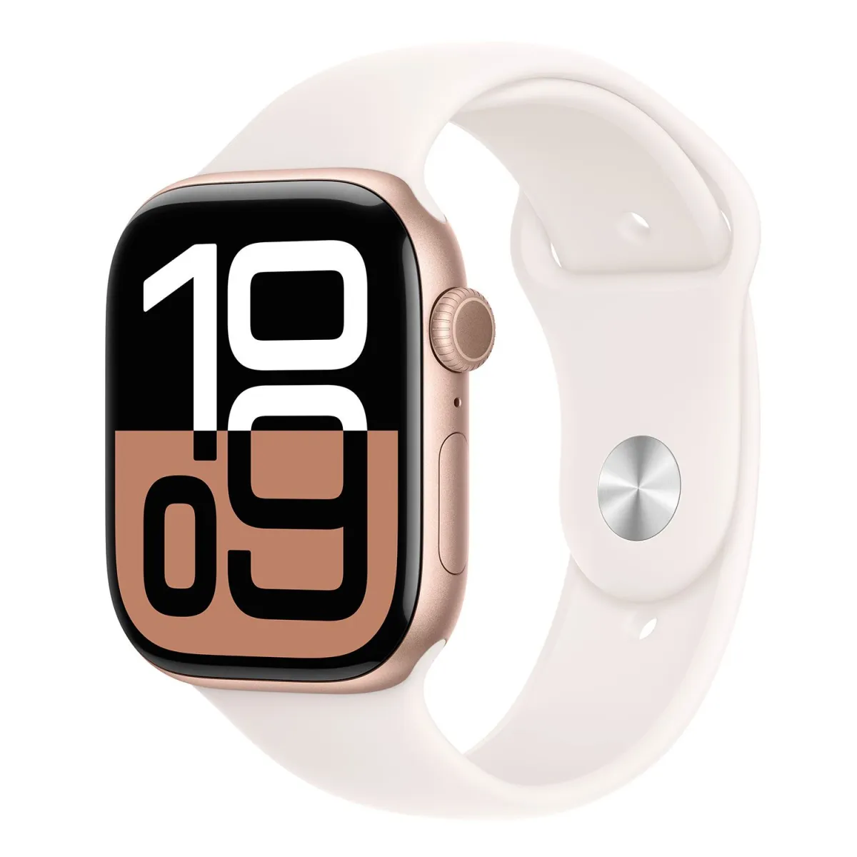Apple Watch Series 10 42mm Rose Gold Aluminum Case with Light Blush Sport Band S/M