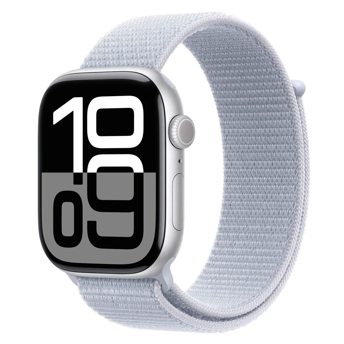 Apple Watch Series 10 42mm Silver Aluminum Case with Blue Cloud Sport Loop