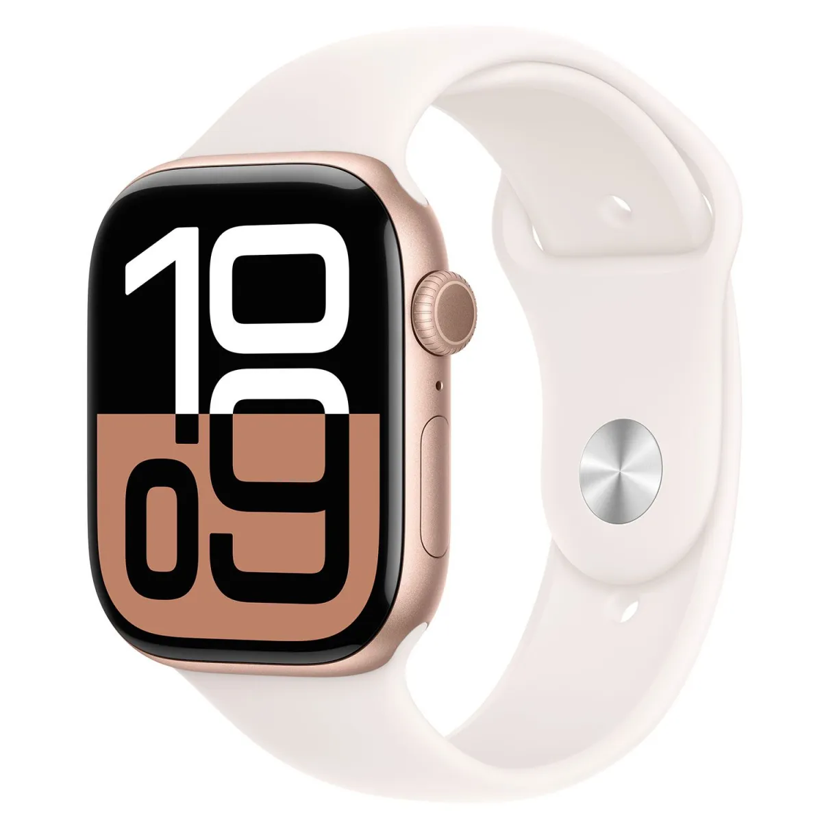 Apple Watch Series 10 46mm Rose Gold Aluminum Case with Light Blush Sport Band S/M