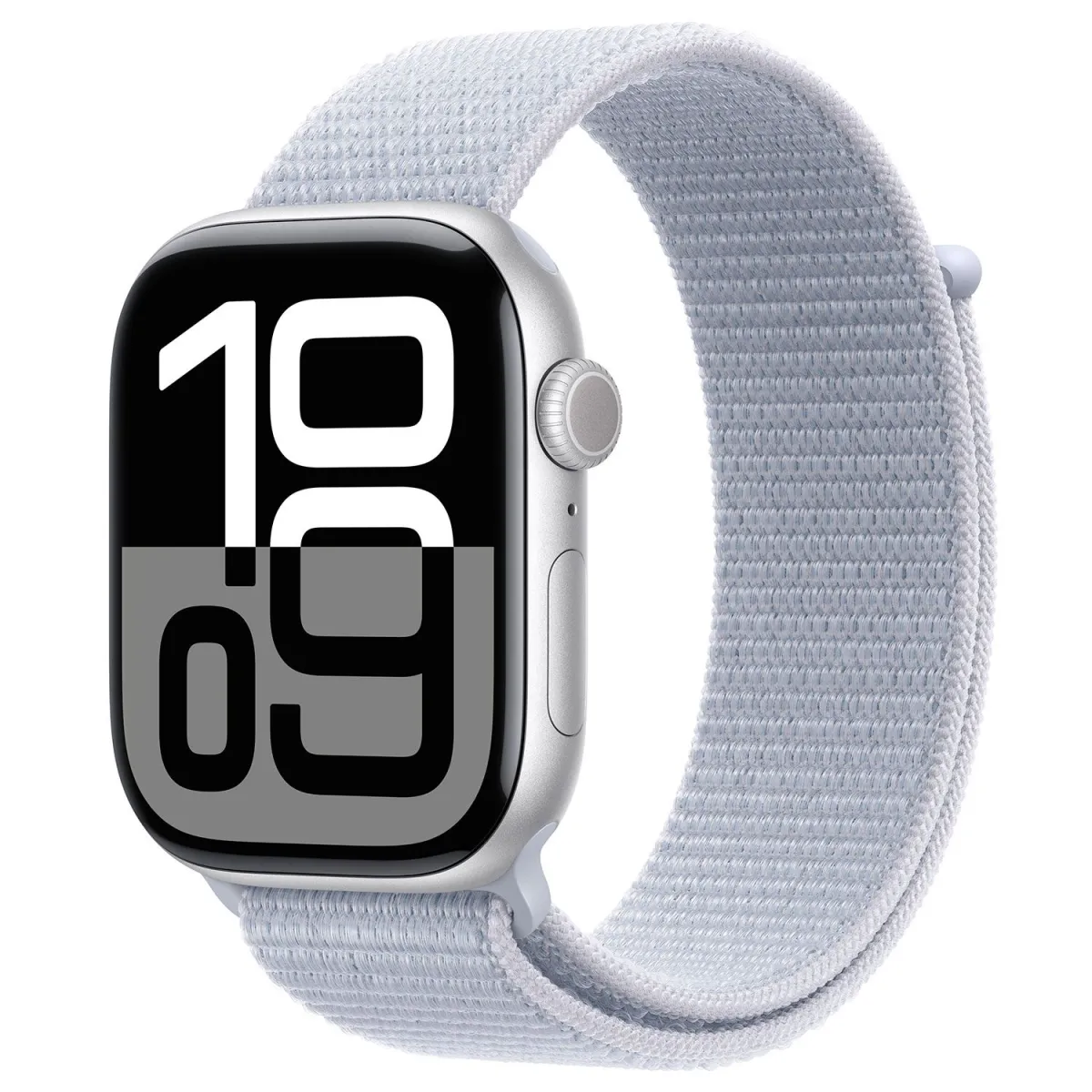 Apple Watch Series 10 46mm Silver Aluminum Case with Blue Cloud Sport Loop