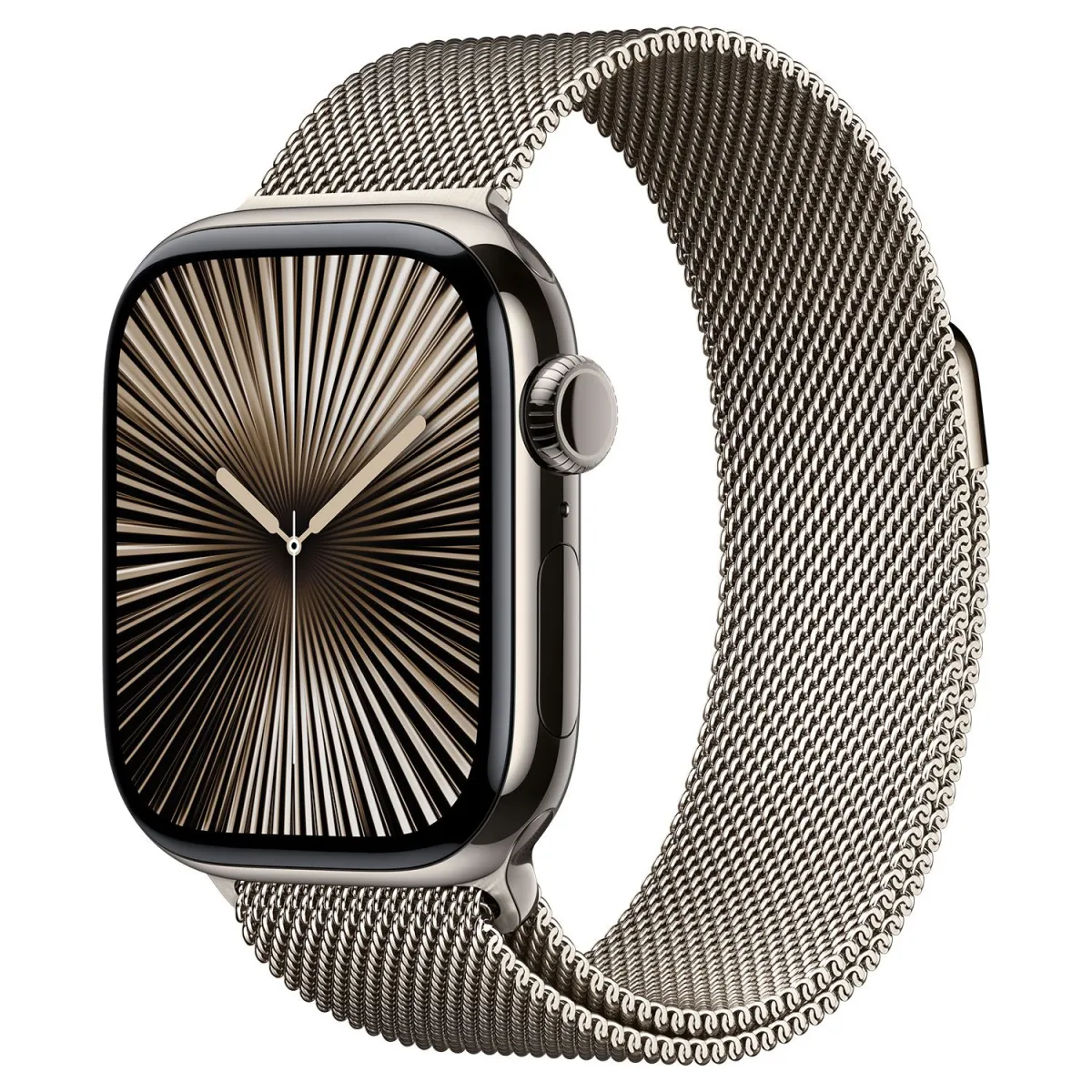 Apple Watch Series 10 Cell 42mm Natural Titanium με Natural Milasnese Loop