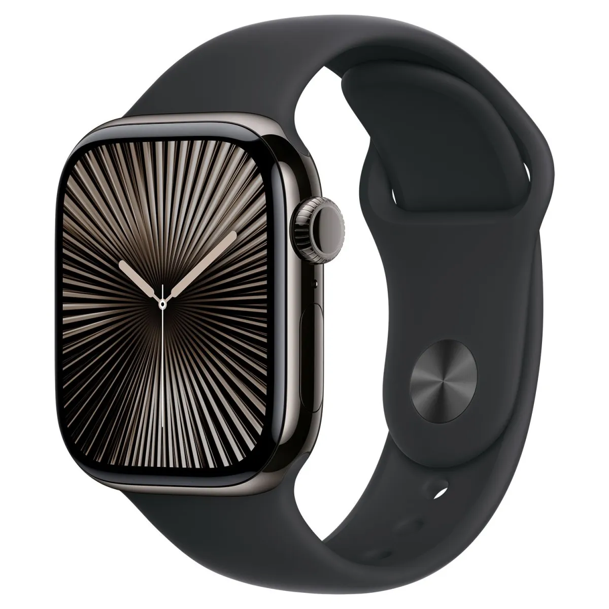 Apple Watch Series 10 Cell 42mm Slate Titanium με Black Sport Band S/M