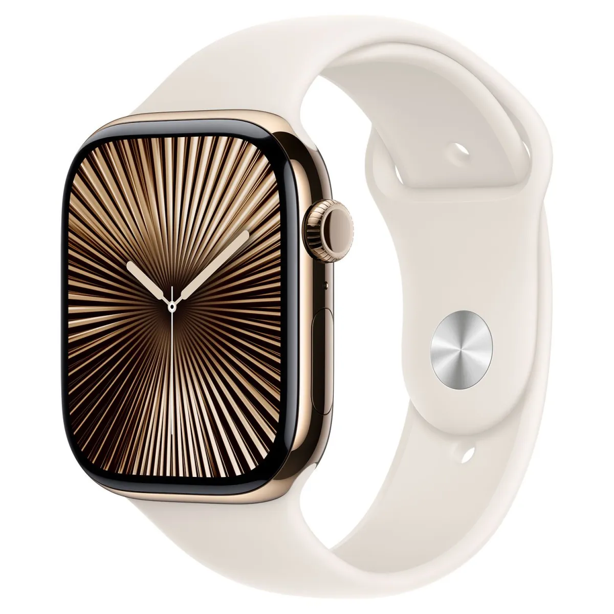 Apple Watch Series 10 Cell 46mm Gold Titanium με Starlight Sport Band M/L