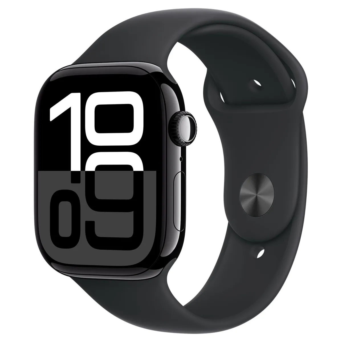 Apple Watch Series 10 Cell 46mm Jet Black Aluminum με Black Sport Band S/M