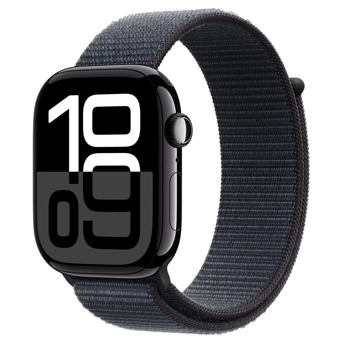 Apple Watch Series 10 Cell 46mm Jet Black Aluminum με Ink Sport Loop