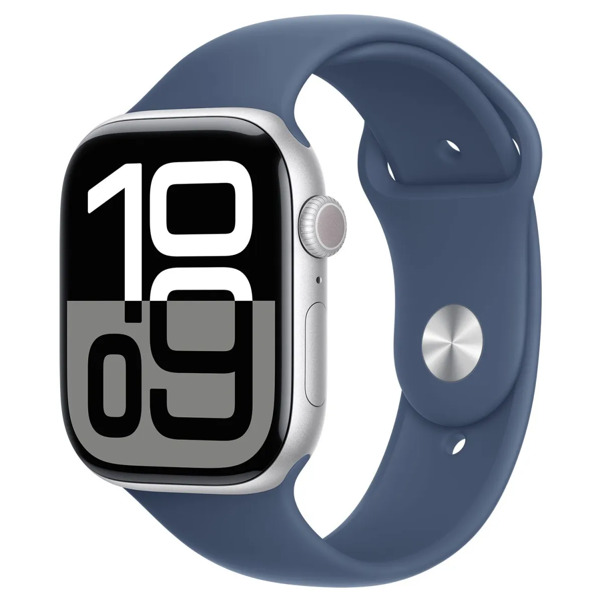 Apple Watch Series 10 Cell 46mm Silver Aluminum με Denim Sport Band M/L
