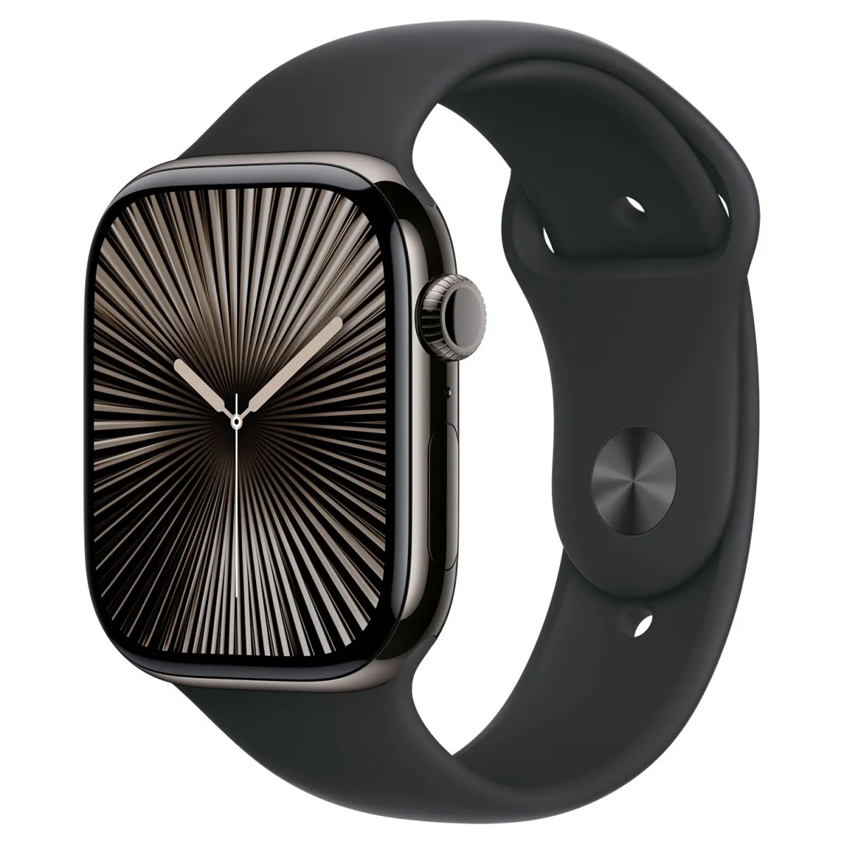 Apple Watch Series 10 Cell 46mm Slate Titanium με Black Sport Band M/L