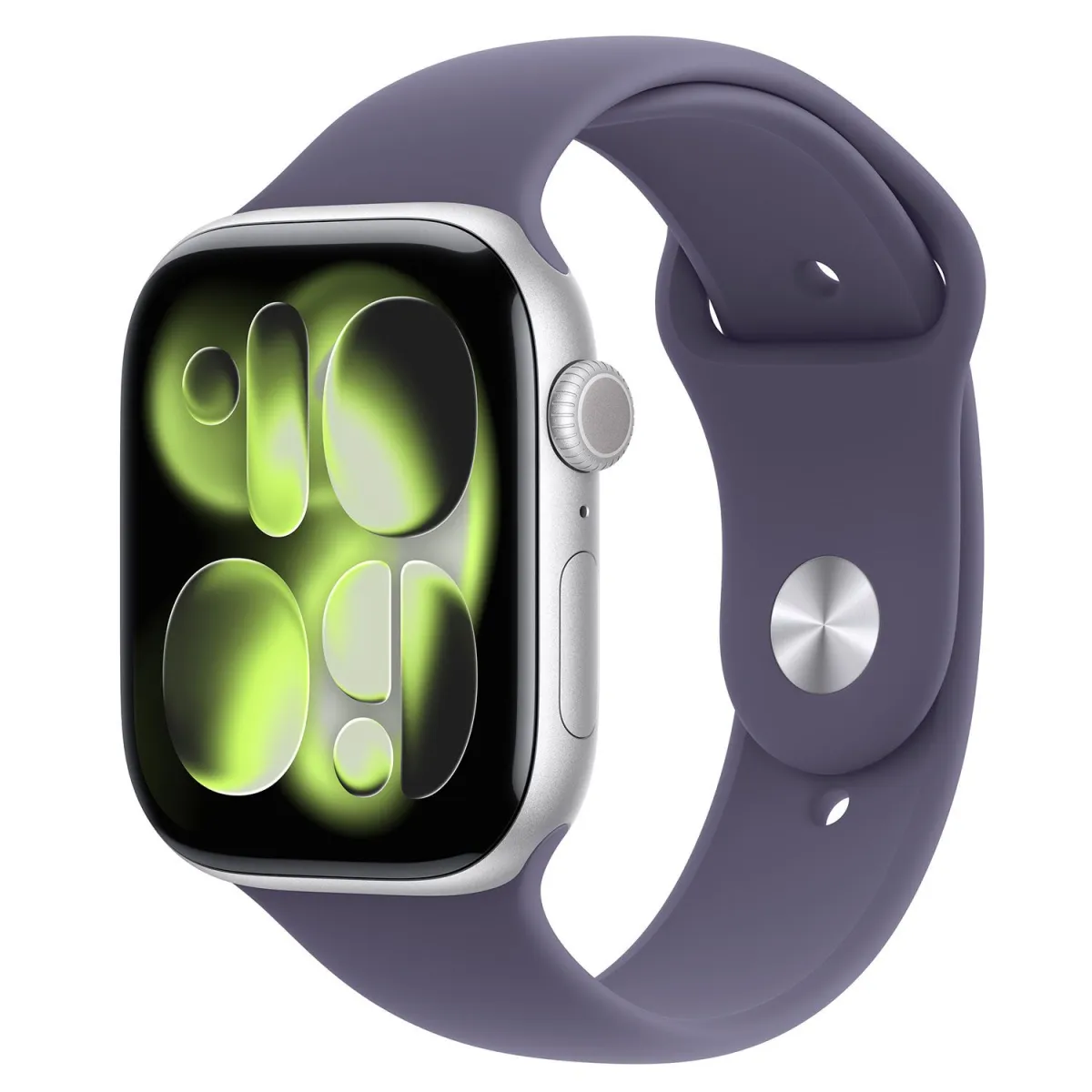 Apple Watch Series 11 46mm Silver with Purple Fog Sport Band S/M