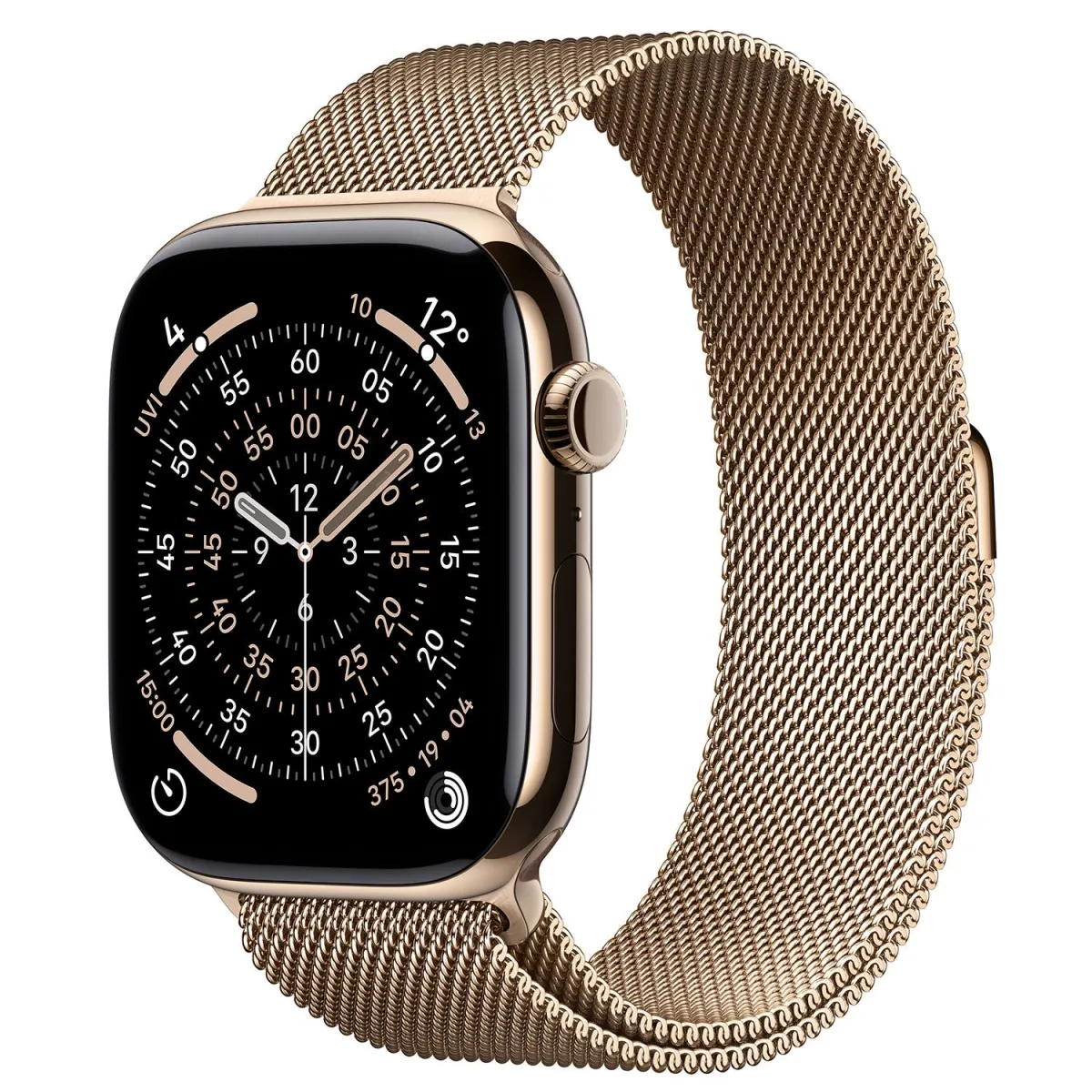 Apple Watch Series 11 Cell 42mm Gold Titanium with Gold Milanese Loop