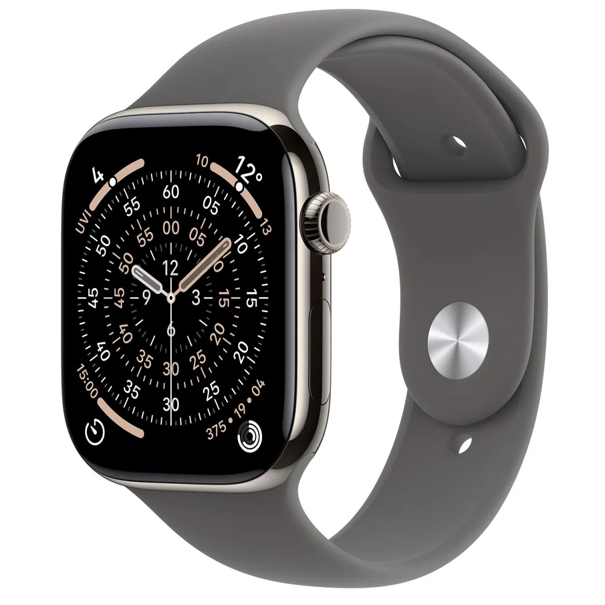 Apple Watch Series 11 Cell 42mm Natural Titanium with Stone Grey Sport Band S/M