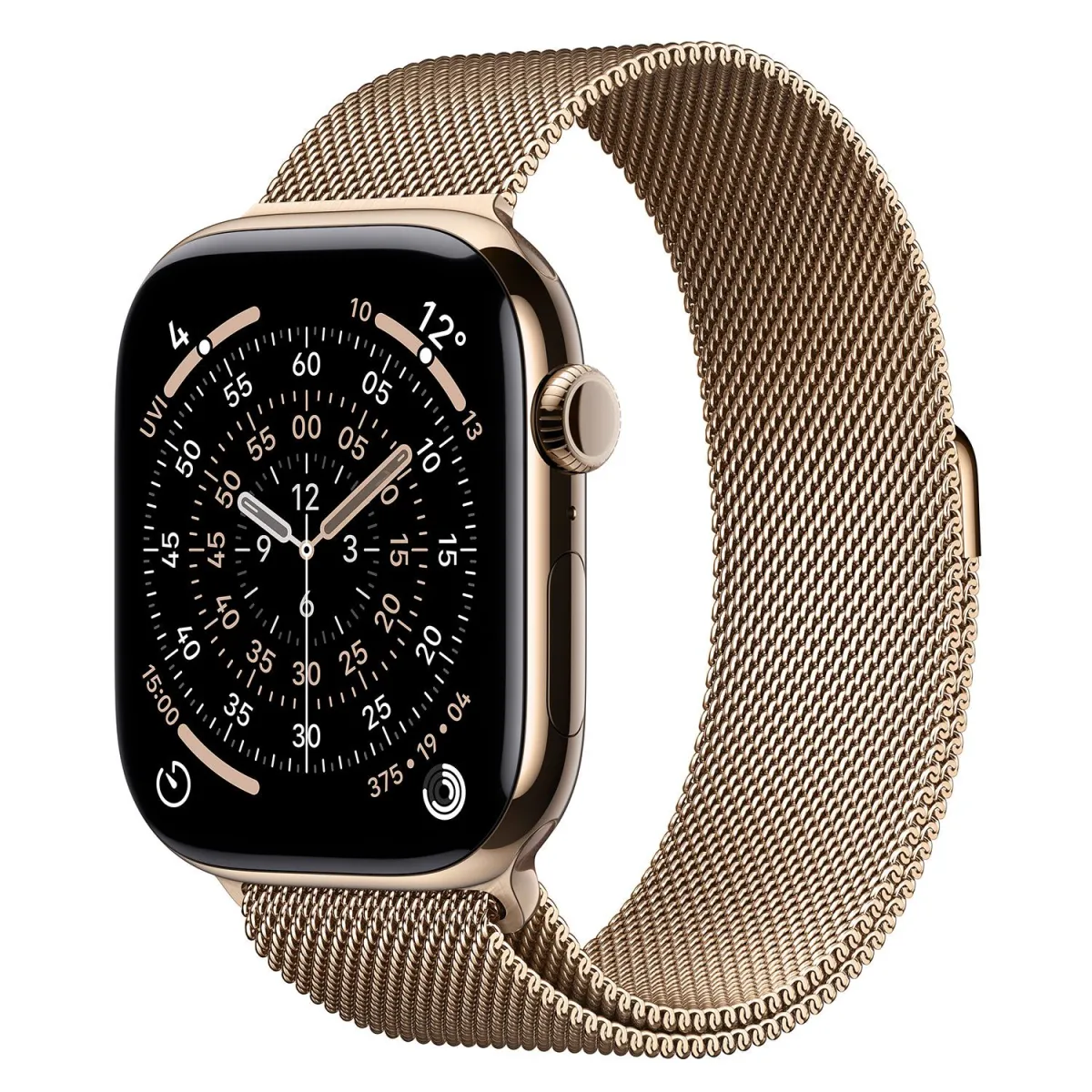 Apple Watch Series 11 Cell 46mm Gold Titanium Gold Milanese Loop S/M