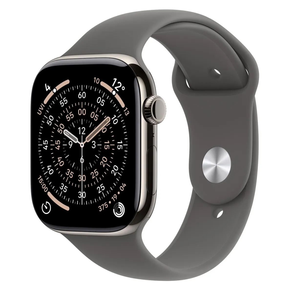 Apple Watch Series 11 Cell 46mm Natural Titanium with Stone Grey Sport Band M/L