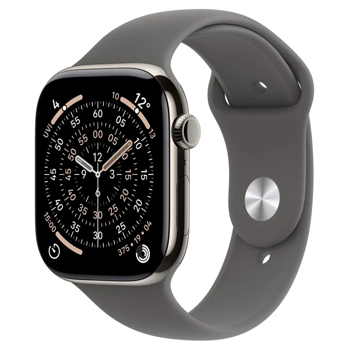 Apple Watch Series 11 Cell 42mm Natural Titanium with Stone Grey Sport Band M/L