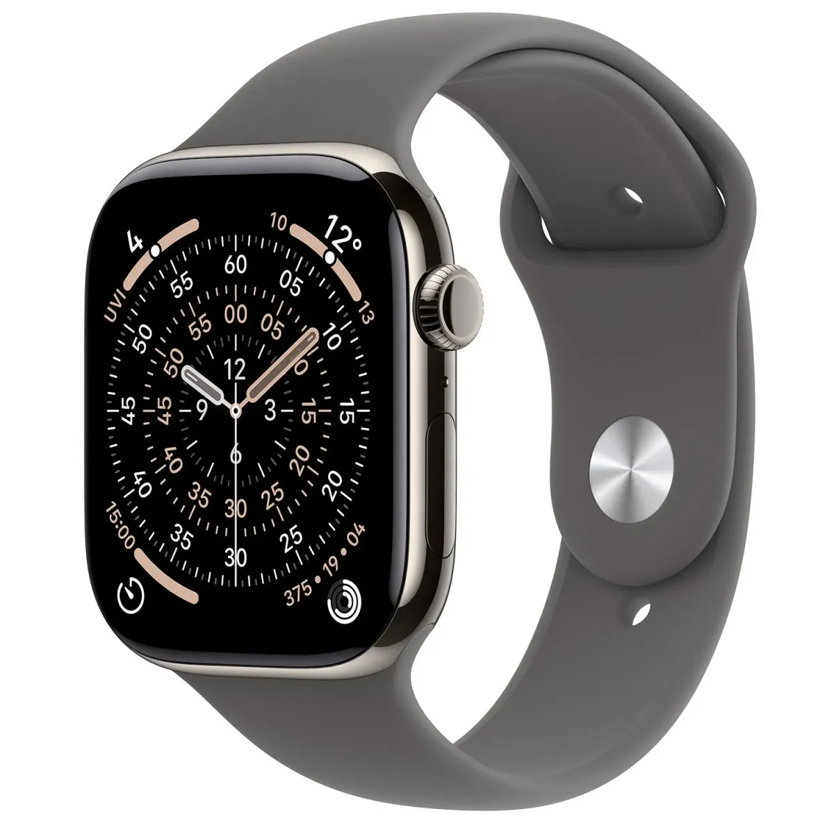 Apple Watch Series 11 Cell 42mm Natural Titanium with Stone Grey Sport Band S/M