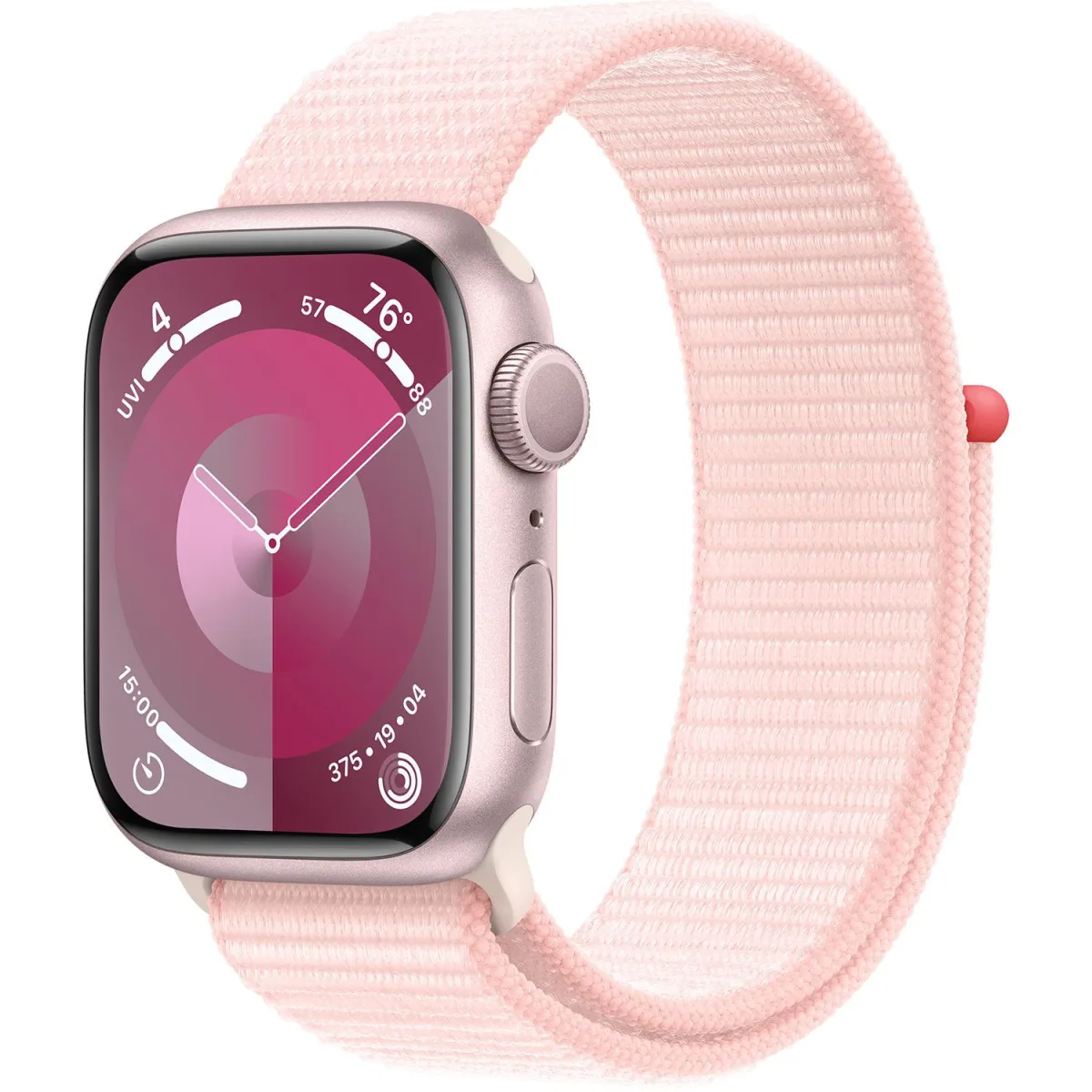 Apple Watch Series 9 41mm Pink Case Light Pink Sport Loop