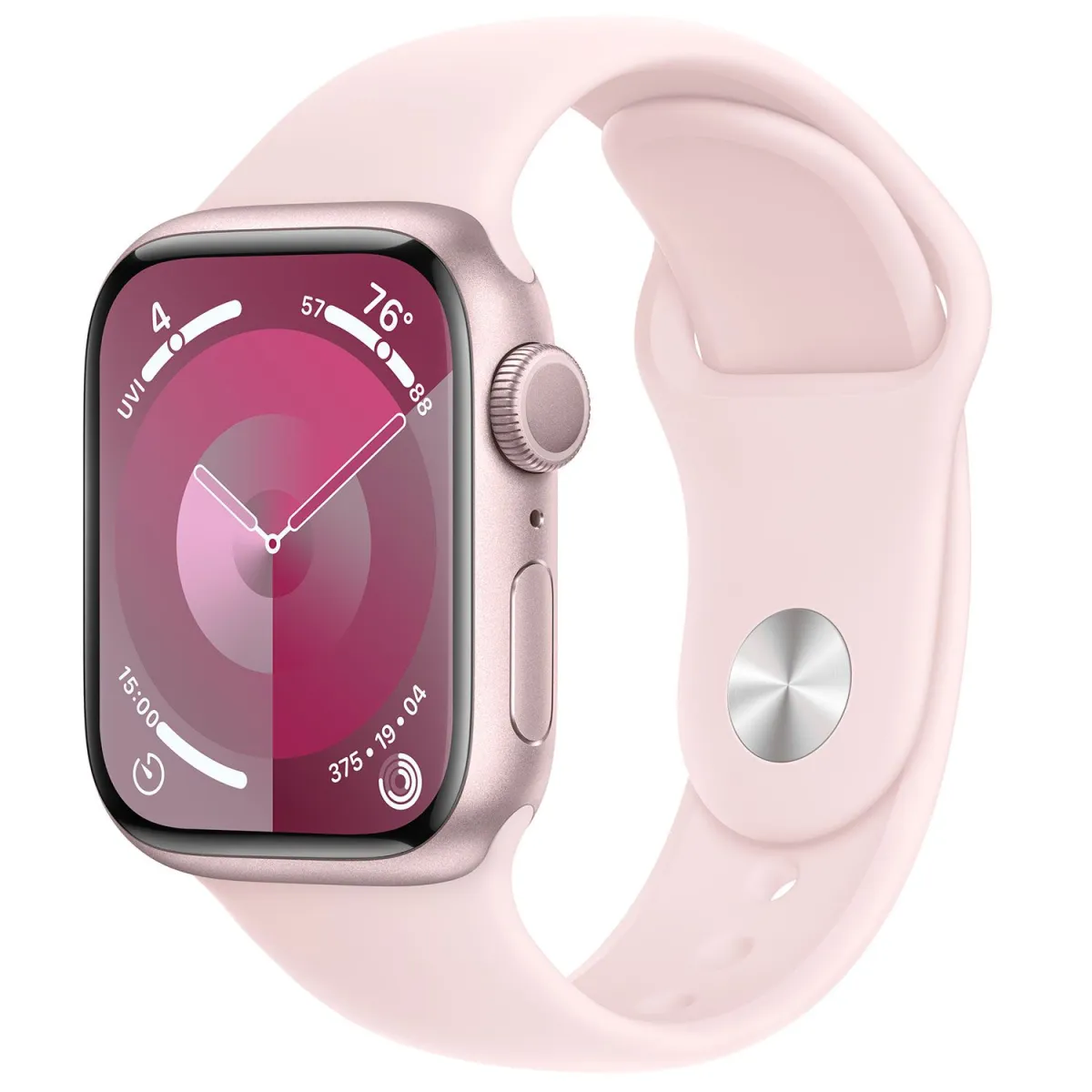 Apple Watch Series 9 41mm Pink Case LightPink Sport Band M/L