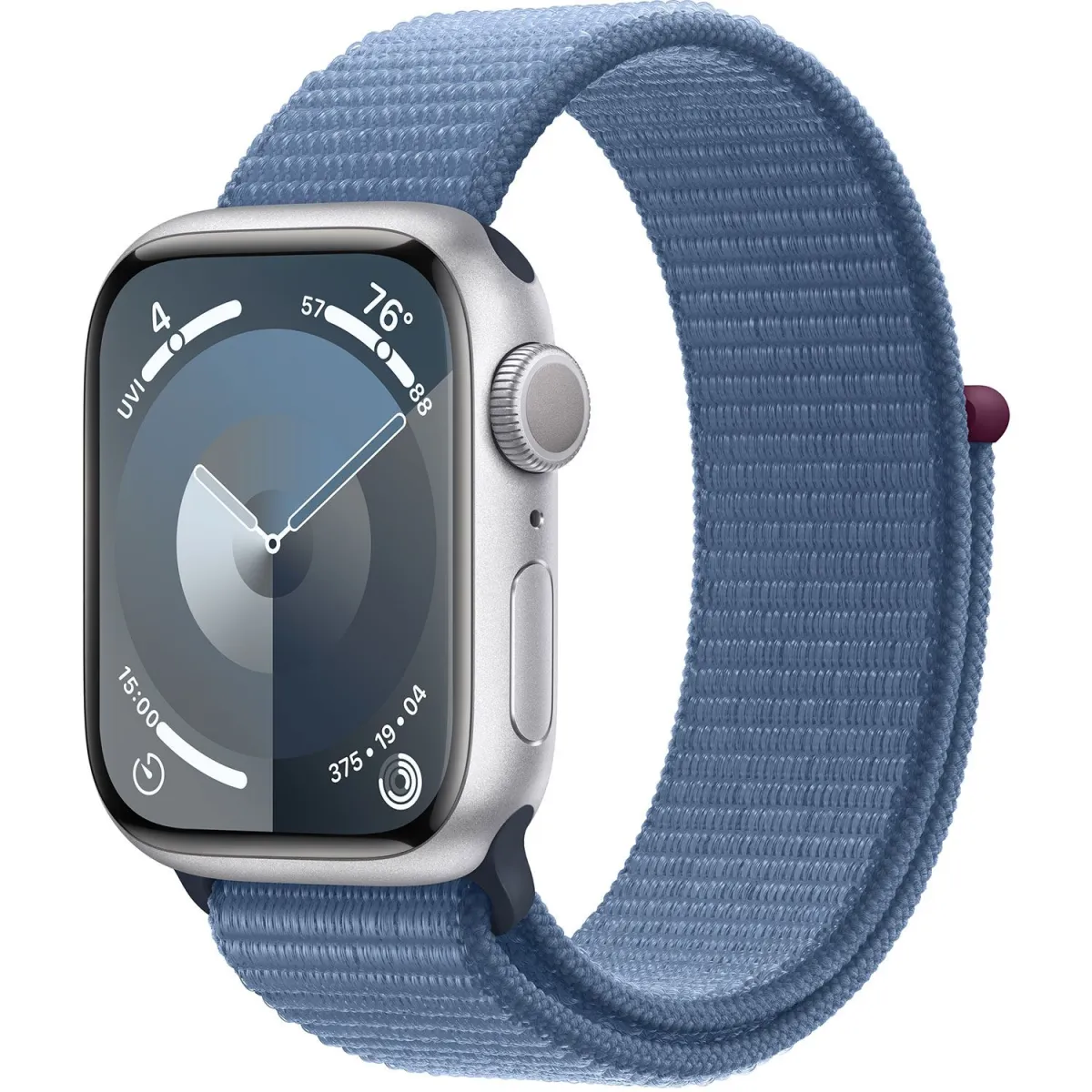 Apple Watch Series 9 41mm Silver Winter Blue Sport Loop