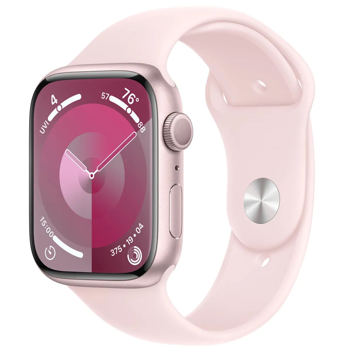 Apple Watch Series 9 45mm Pink Case Light Pink Sport S/M