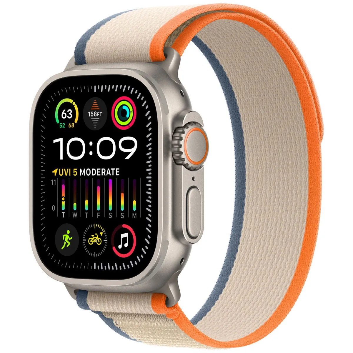 Apple Watch Ultra 2 49mm Orange/Beige Trail Loop M/L