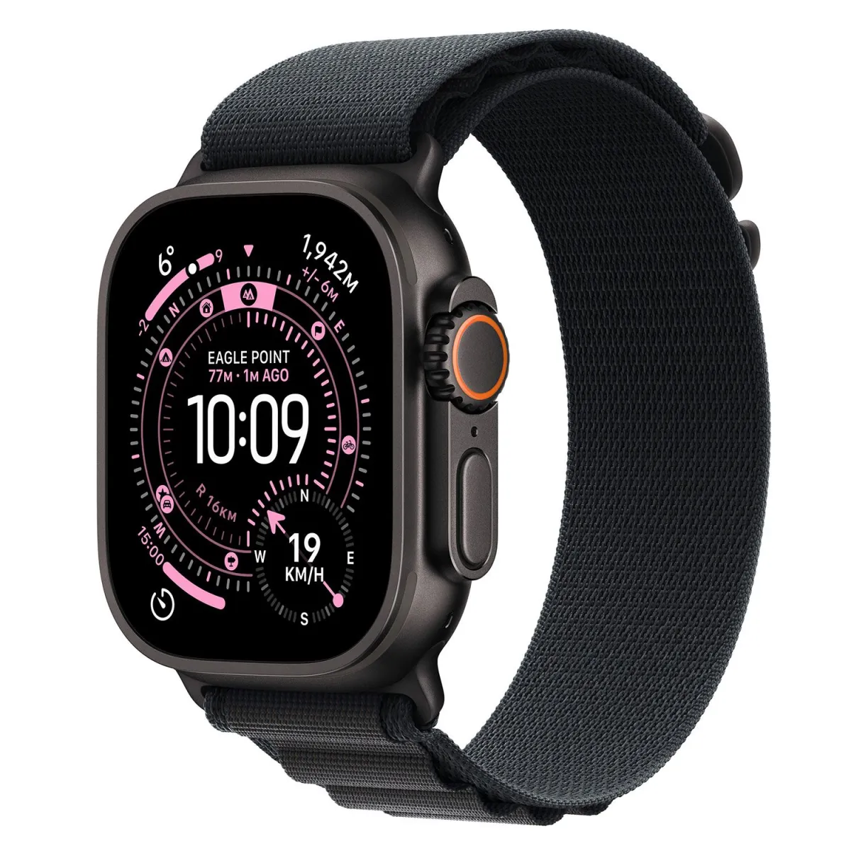 Apple Watch Ultra 3 49mm Black Titanium with Black Alpine Loop Small
