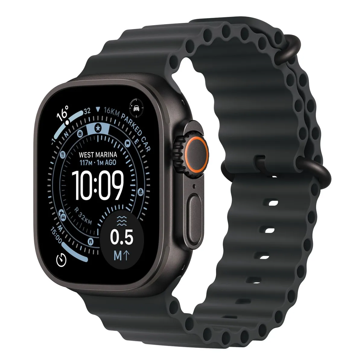 Apple Watch Ultra 3 49mm Black Titanium with Black Ocean Band