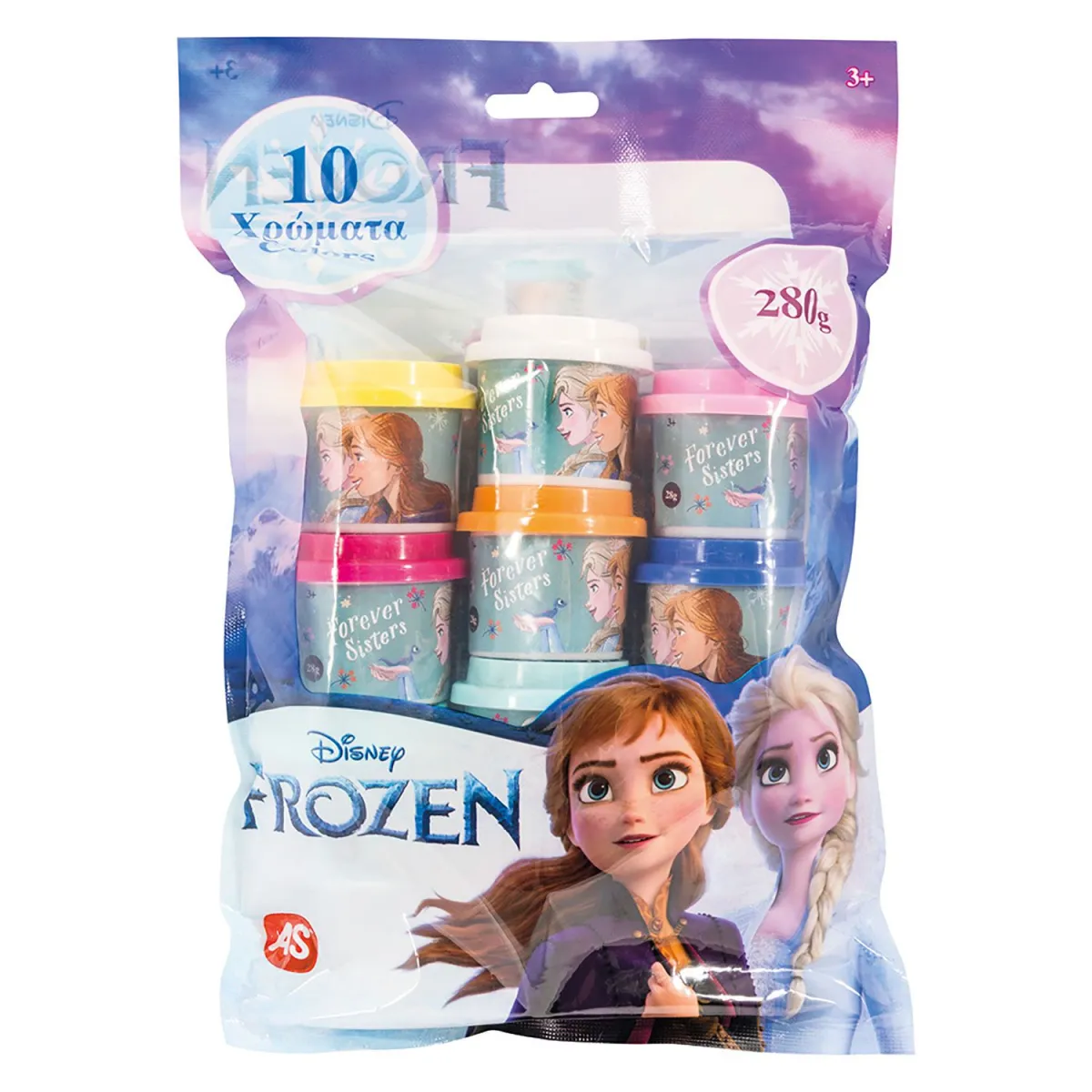 AS 10 Βαζάκια Πλαστελίνης 1oz Σε Σακουλάκι Frozen