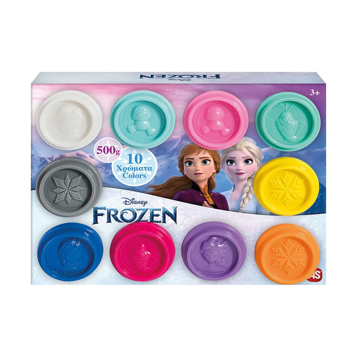 AS 10 Βαζάκια Πλαστελίνης 2oz  Σε Κουτάκι Frozen
