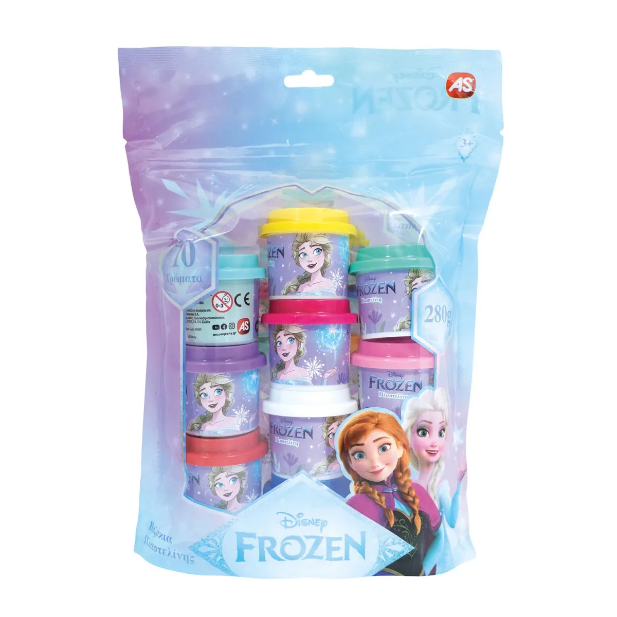 AS 10 Βαζάκια Πλαστελίνης Frozen