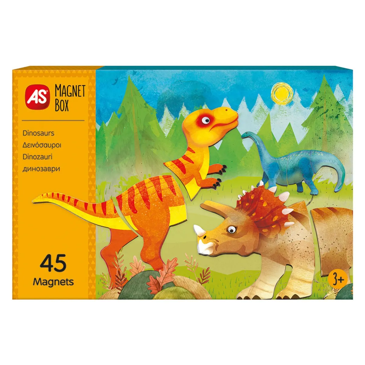 AS Magnet Box Δεινόσαυροι 45 Εκπαιδευτικοί Χάρτινοι Μαγνήτες (1029-64066)
